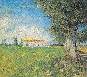Vincent Van Gogh Farmhouse in a wheat field Spain oil painting artist